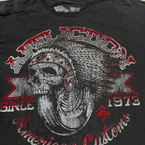 Affliction Distressed American Customs Bull Run T-Shirt - Picture 2 of 5